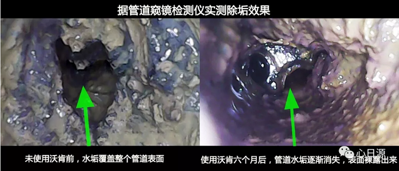 使用沃肯前后效果對比